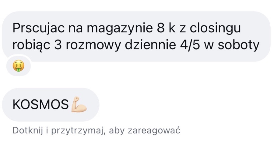 „3 rozmowy dziennie.”